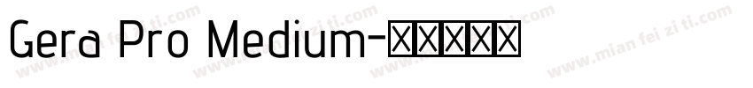Gera Pro Medium字体转换